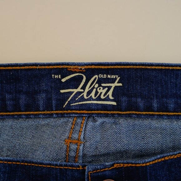 Old Navy The Flirt Blue Denim Jeans -8R- Mid Rise 32 / 30 Cotton Polyester Spand - Picture 5 of 8